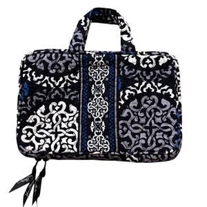 Vera Bradley Cosmetic Traveling Case Canterberry Cobalt Gray Blue Black